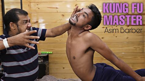 Kung Fu Master Asim Barber Unique Cracks Asmr Head And Body Massage