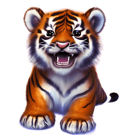 Cute Tiger Cub Graphic Creative Fabrica