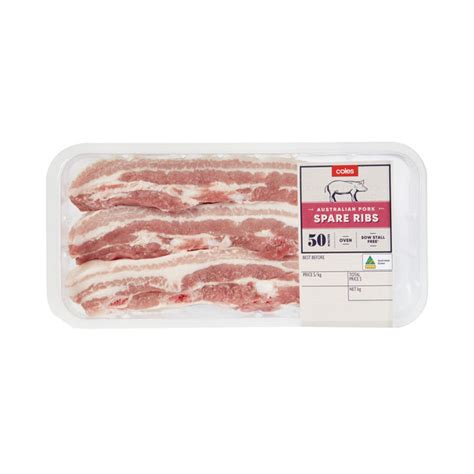 Buy Coles Pork Spare Ribs Approx 400g Coles