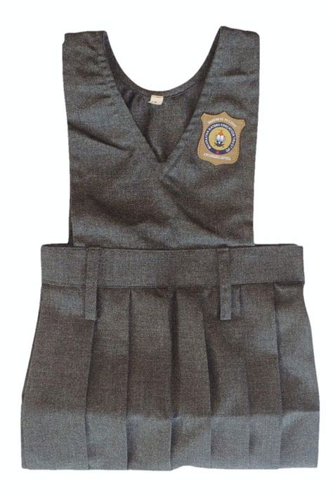 Gray (Base) Logo Printed Girls Grey School Uniform, Medium, Age Group ...