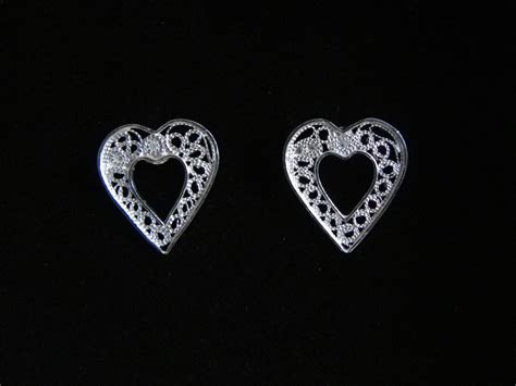 Clous D Oreille Coeur Argent Jantung