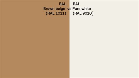 RAL Brown Beige Vs Pure White Side By Side Comparison