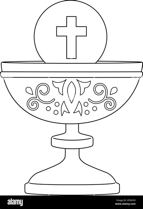 Chalice Aislado P Gina Para Colorear Para Ni Os Imagen Vector De Stock