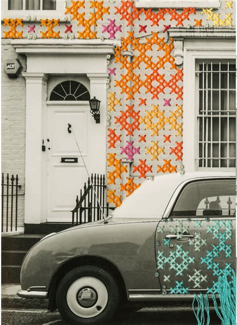 Stitched Print Collaboration Notting Hill Car Reproduction Of Original