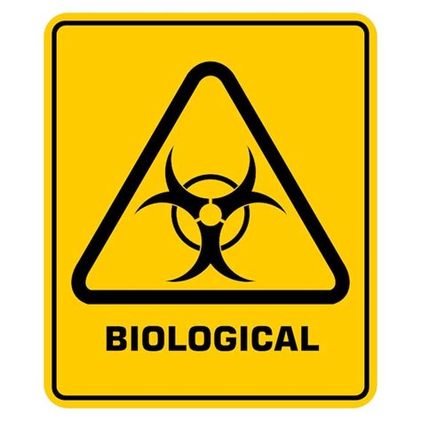 Premium Vector | Caution biological hazard sign vector