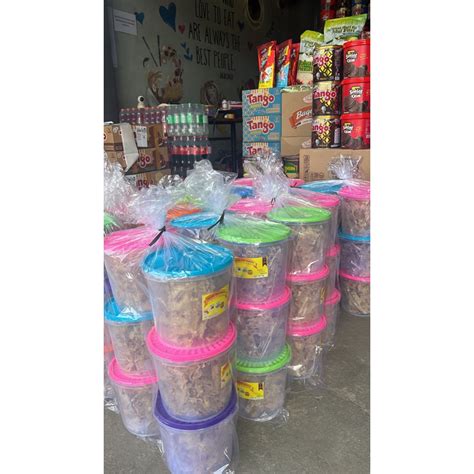 Jual Peyek Kacang Peyek Rebon Rempeyek Kembang Goyang Toples 5l