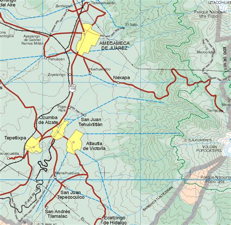 Morelos mexico map [4] - map of morelos mexico [4] - mapa de morelos [4]