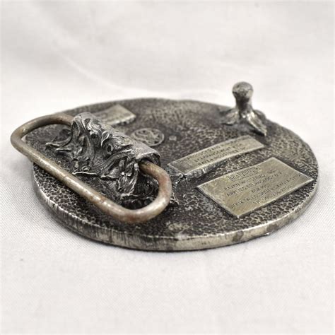 Vintage Belt Buckle Raven Hot Air Balloons USA Made By Bergamot Brass Works Gift Etsy