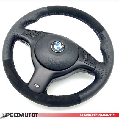 Lederlenkrad Bmw E E Z M Lenkrad Mit Alcantara Und Blende Airbag