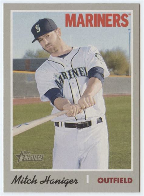 Topps Heritage Mitch Haniger Nm Mt Sp Mariners Ebay