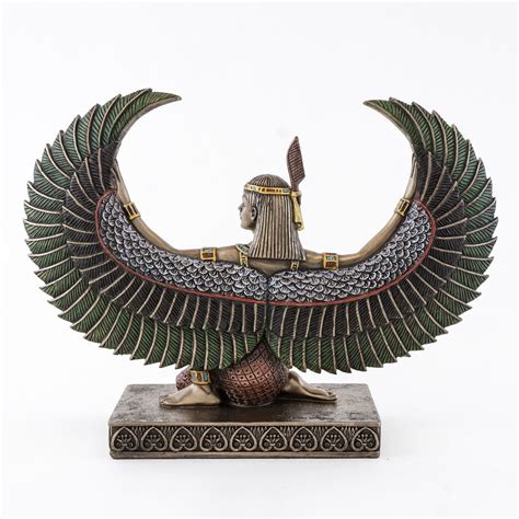 Maat Egyptian Goddess Statue with Wings - 6 Inch Ancient Egyptian Gods Statue