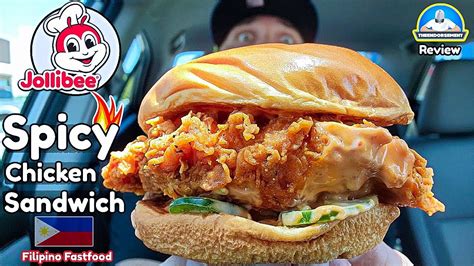 Jollibee® Spicy Chicken Sandwich Review 🤗🐝🔥🐔 Theendorsement Youtube