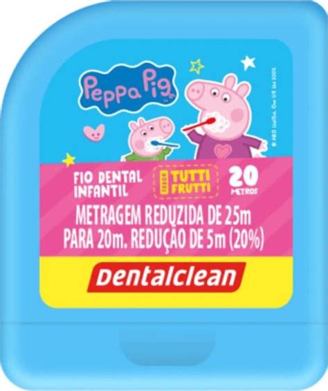 Fio Dental Dentalclean Peppa Pig Tutti Frutti Azul M Beleza Na Web