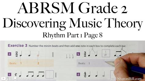 Abrsm Discovering Music Theory Grade 2 Rhythm Part 1 Page 8 With Sharon Bill Youtube