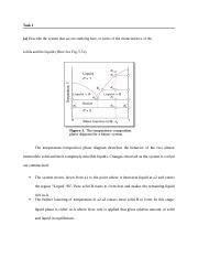 BINARY LIQUID-SOLID PHASE DIAGRAMS.docx - Task 1 a Describe the system ...