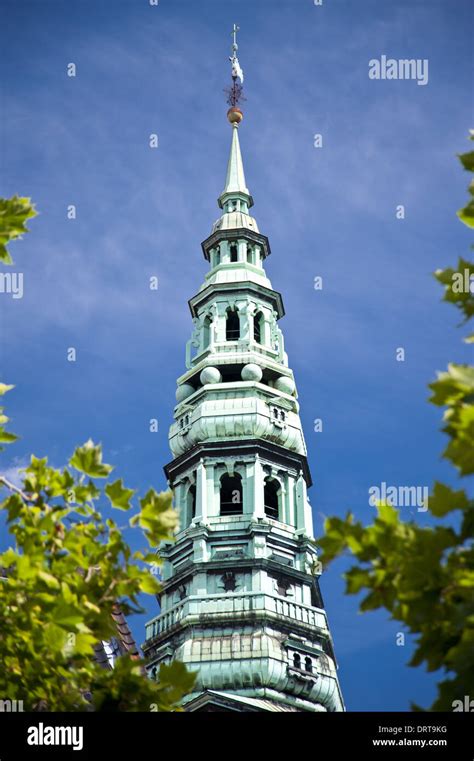 Church Spire In Copenhagen Stock Photo Alamy