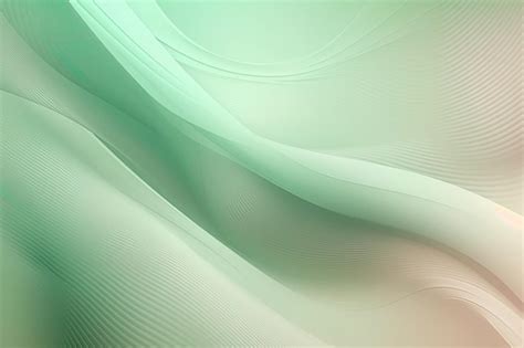 Premium AI Image | Green and white wavy lines background