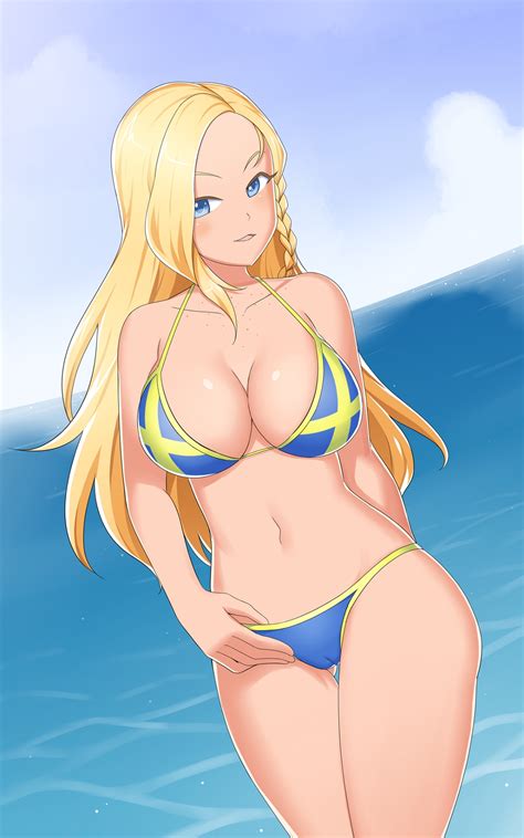 Rule 34 1girls Bikini Blonde Hair Blue Eyes Blush Booty Calls Breasts