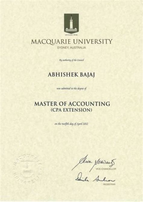 Macquarie University Degree