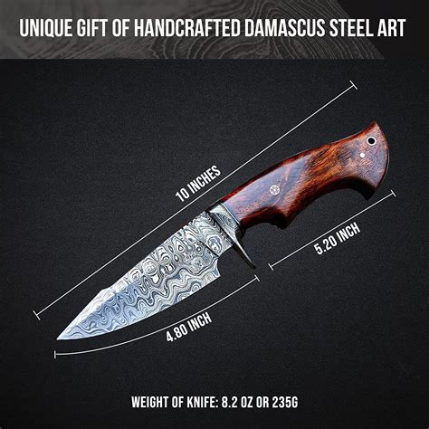 BIGCAT ROAR Handmade Damascus Hunting Knife