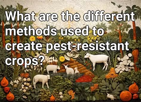 What Are The Different Methods Used To Create Pest Resistant Crops