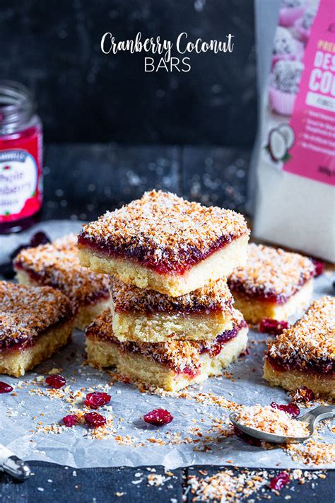 Cranberry Coconut Bars Annie S Noms