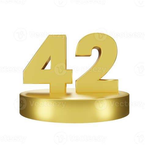 Number 42 On The Golden Podium 22285661 PNG