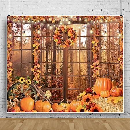 Amazon 10x8ft Fall Window Photo Backdrop Autumn Forest Scenery