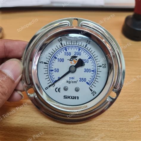 Jual Pressure Gauge Payung Stainless 2 1 2 Inch 25 Kg 350 Psi Skon