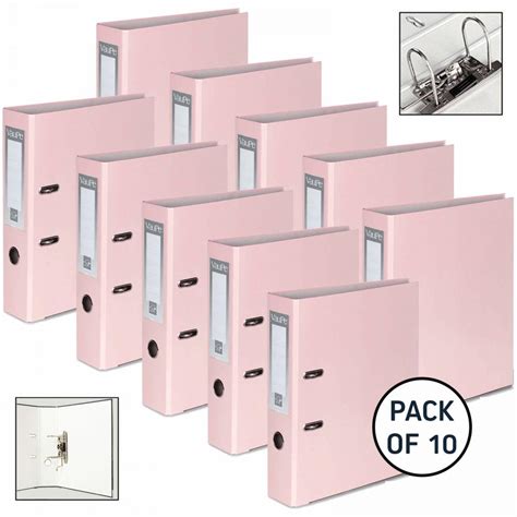 Lever Arch Files A4 Pack Of 10 Folders Compressor Bar Ring Binder