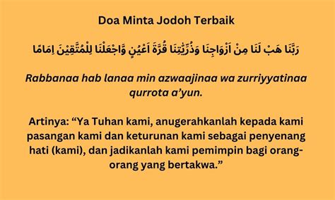 Doa Minta Jodoh Terbaik Lengkap Dengan Terjemahannya Mari Amalkan