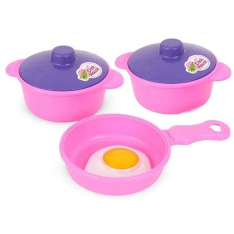 Kit cozinha infantil 2 panelas frigideira de plástico de