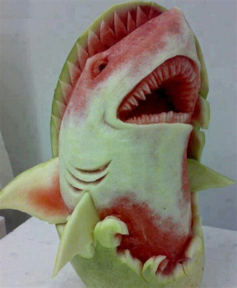 Shark Week!! Wow, someone is really talented with carving tools and a ...