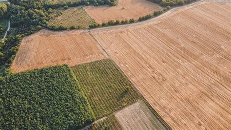 Aerial Shot Of A Cropland · Free Stock Photo