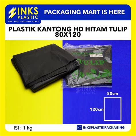 Jual Kantong Plastik Sampah HD Tebal Tulip Hitam 80 X 120 Shopee