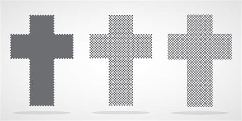 Premium Vector | Pixel art design of Christian Cross Vector illustration