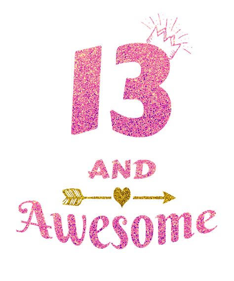 13th Birthday Shirt For Girl 13 And Awesome Gift Greeting Card By Art