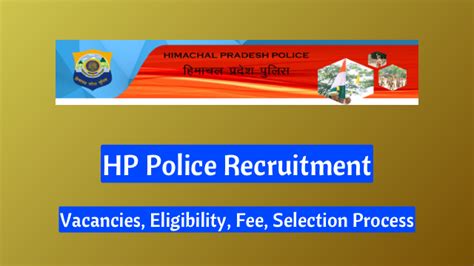 HP Police Recruitment 2024, 1226 Vacancies, Eligibility, Fee, Selection ...