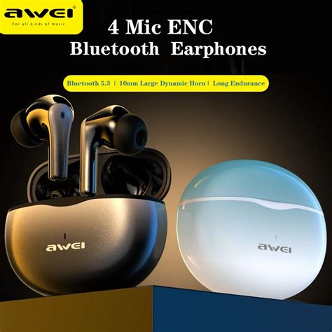 Awei Tws Bluetooth Headphones | Awei Earbuds Wireless Sport - T62 4 Mic ...