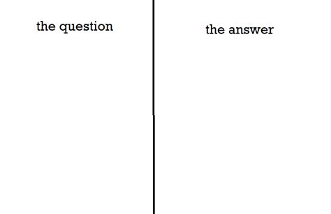 the question the answer Blank Template - Imgflip