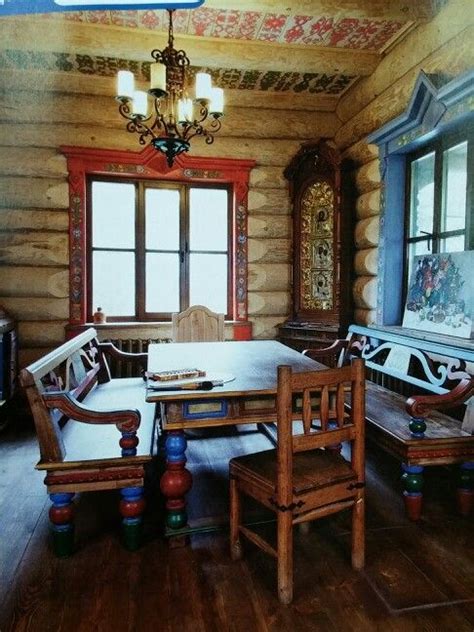 Izba Russianstyle Homestyle Wood Art Decor House Styles