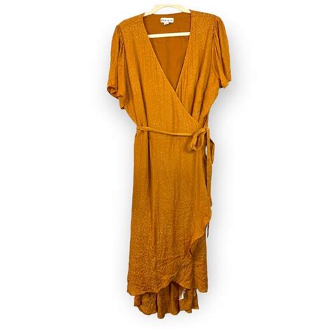 Ava And Viv Dresses Golden Mustard Yellow Wrap Maxi Dress Poshmark