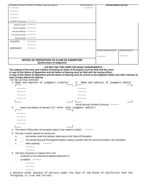 California Opposition Sample Doc Template Pdffiller