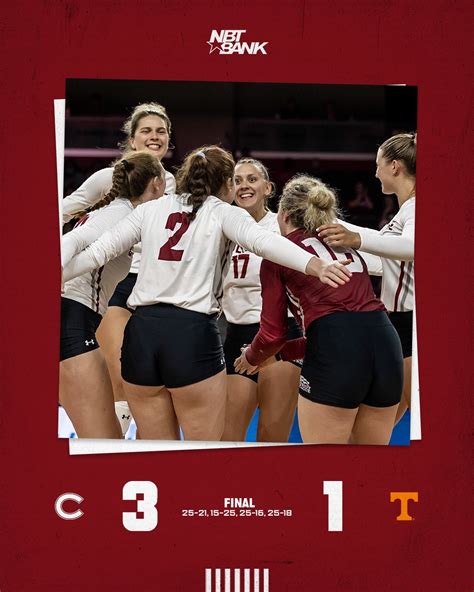 Colgate Volleyball On Twitter Down Goes Tennessee We Re Coming