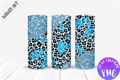 Leopard Glitter 20 Oz Tumbler Wrap Graphic By Wowed Art · Creative Fabrica