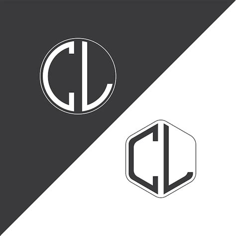 Premium Vector CL Initial Monogram Logo With Circle And Polygon Shape