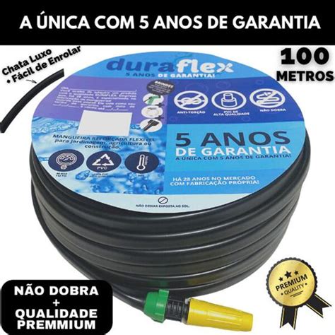 Mangueira De Jardim Flat Black 100 Mts Siliconada Duraflex