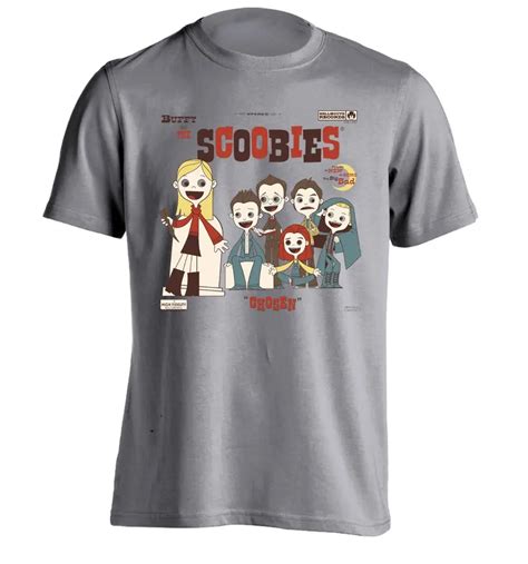 Design Tee Digital Print Buffy And The Scoobies Mens Fashion T Shirt