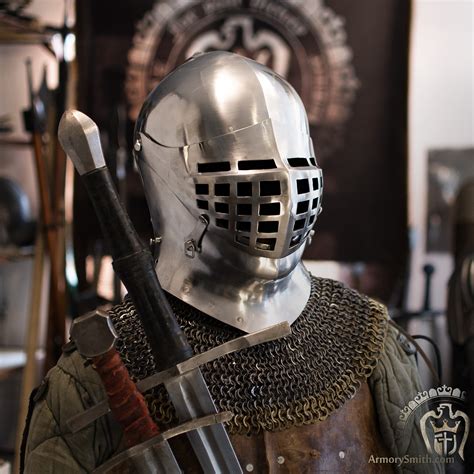 Forging Of The Medieval Helmet Tournament Knight Armet Gaston