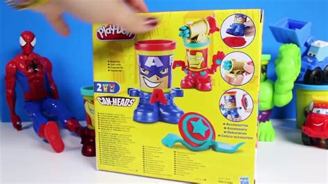 Play Doh Can Heads Captain America Iron Man Playdough Heads Superheroes